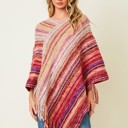 RED Multicolor Fringe Ponchos - 4 Styles