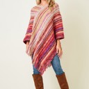 RED Multicolor Fringe Ponchos - 4 Styles