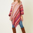 RED Multicolor Fringe Ponchos - 4 Styles