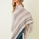 IVORY Multicolor Fringe Ponchos - 4 Styles