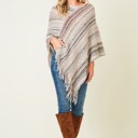 IVORY Multicolor Fringe Ponchos - 4 Styles