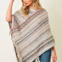 IVORY Multicolor Fringe Ponchos - 4 Styles