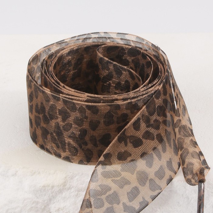 Leopard Satin Organza Shoe Laces - 4 Colors