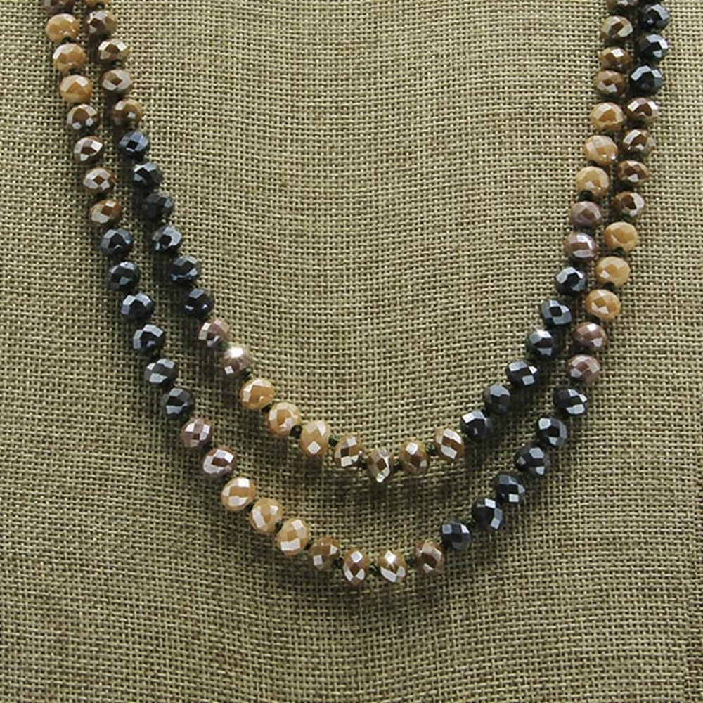 Beautiful 30 - 60 Multi-Tone Beaded Necklace - FREESHIPPING