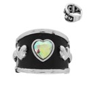  Western Dome Bubble Heart Stretch Ring