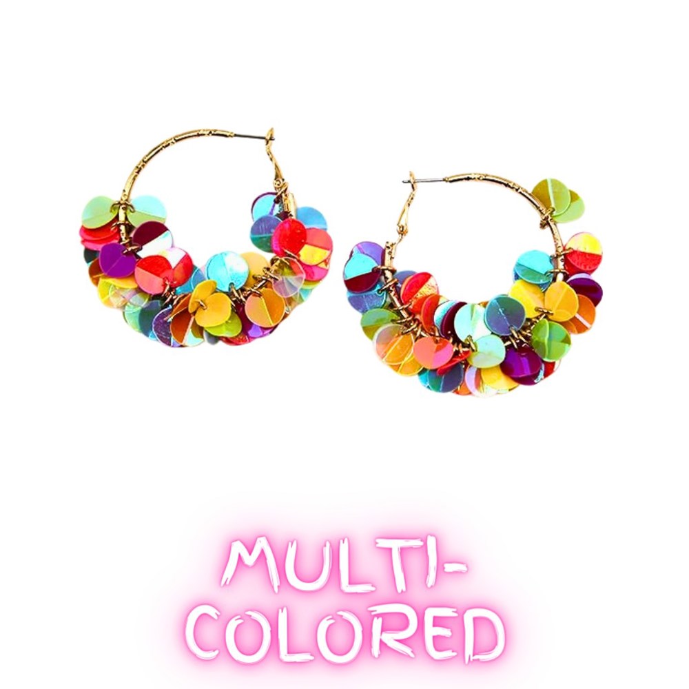 Confetti Hoop Earrings - Lots of Colors