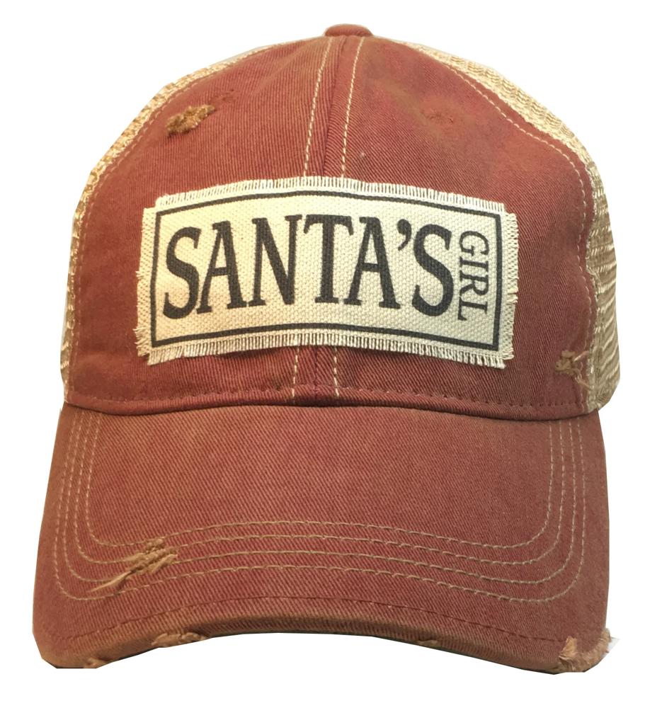 SANTA'S GIRL TRUCKER HAT