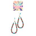  Multi-Colored Teardrop Hoops - Free Shipping