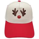     CHRISTmas Reindeer Embroidery Red Baseball Cap RED
