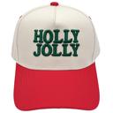  CHRISTmas Holly Jolly Embroidered Adjustable Hat - Red