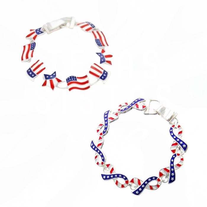 USA FLAG STAR HAT BRACELETS