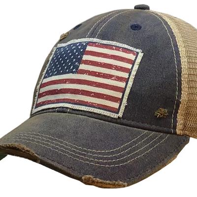 AMERICAN FLAG TRUCKER HAT