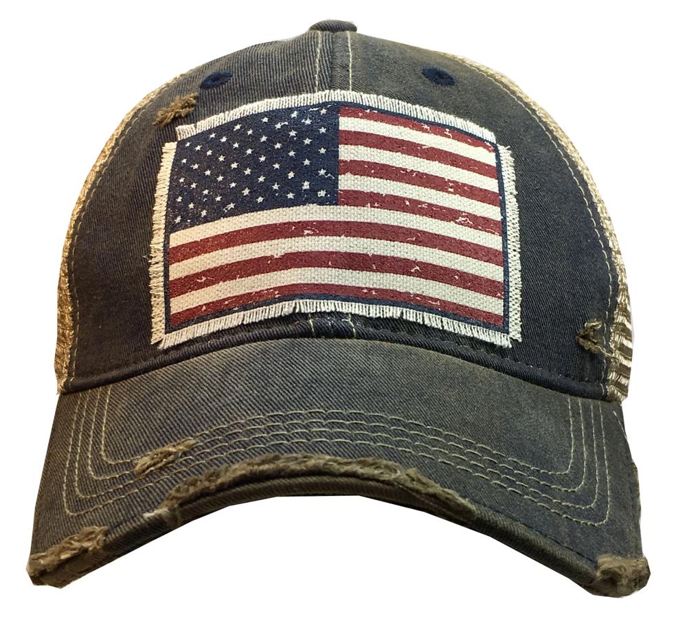 AMERICAN FLAG TRUCKER HAT