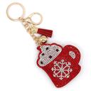  Christmas Puffy Rhinestone Cocoa Mug Bag Charm Keychain