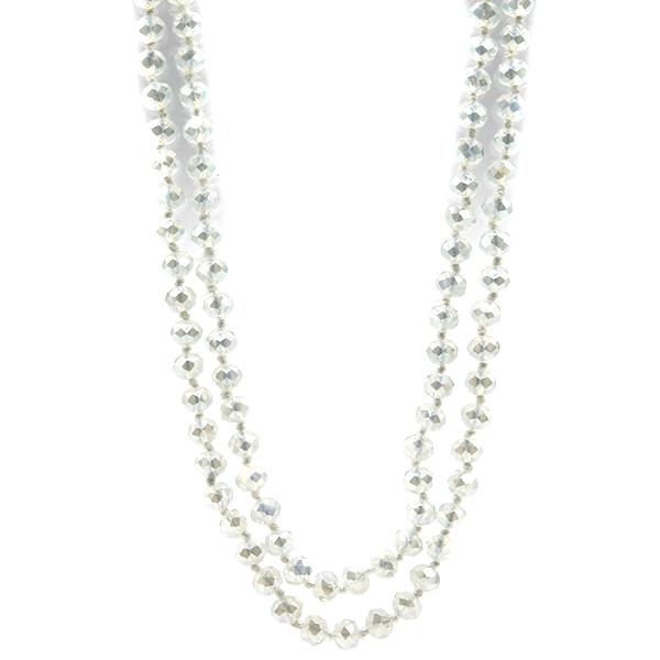 Clear Shiny AB 30 - 60 Beaded Necklace - FREE SHIPPING