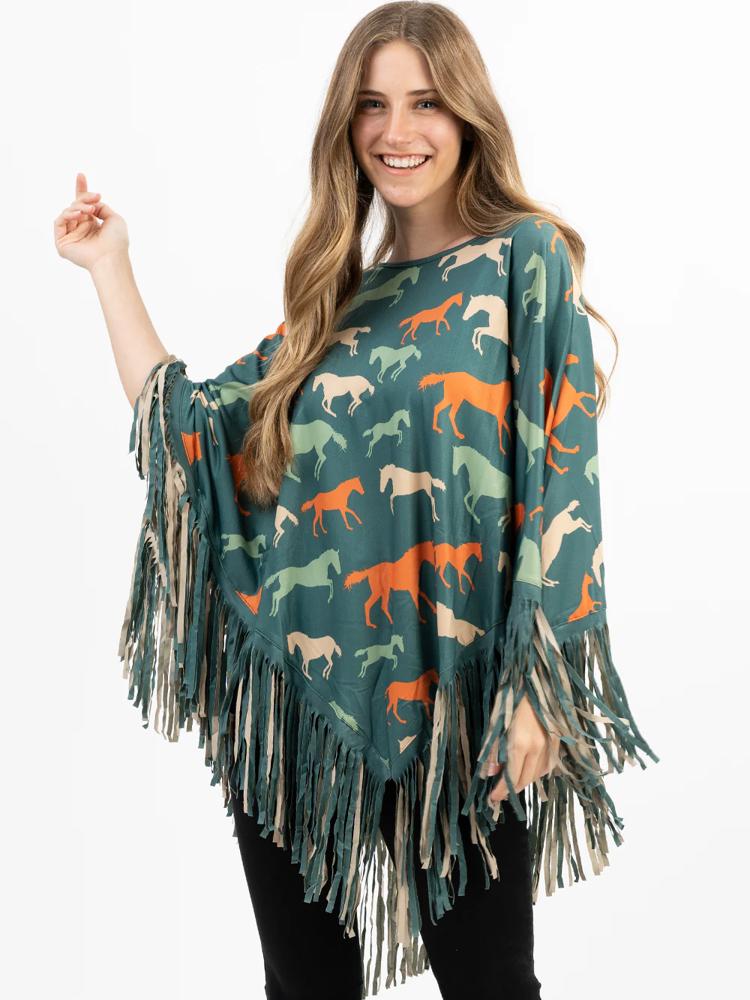 Beautiful Indian Fringe Poncho