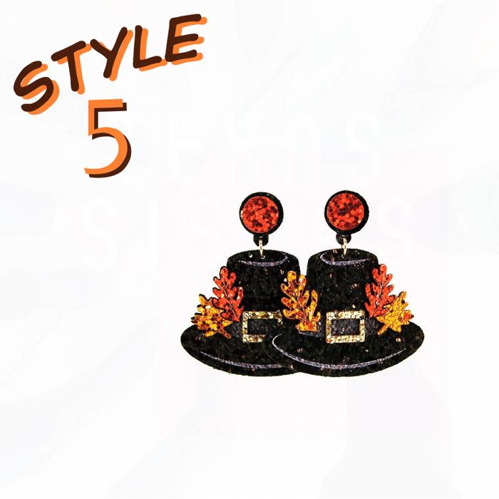 Happy Thanksgiving  Turkey Day Fall Earrings