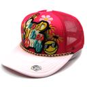  Good Vibes Only Embroidered CLUSTER Patch Trucker Hat with Hat Chain