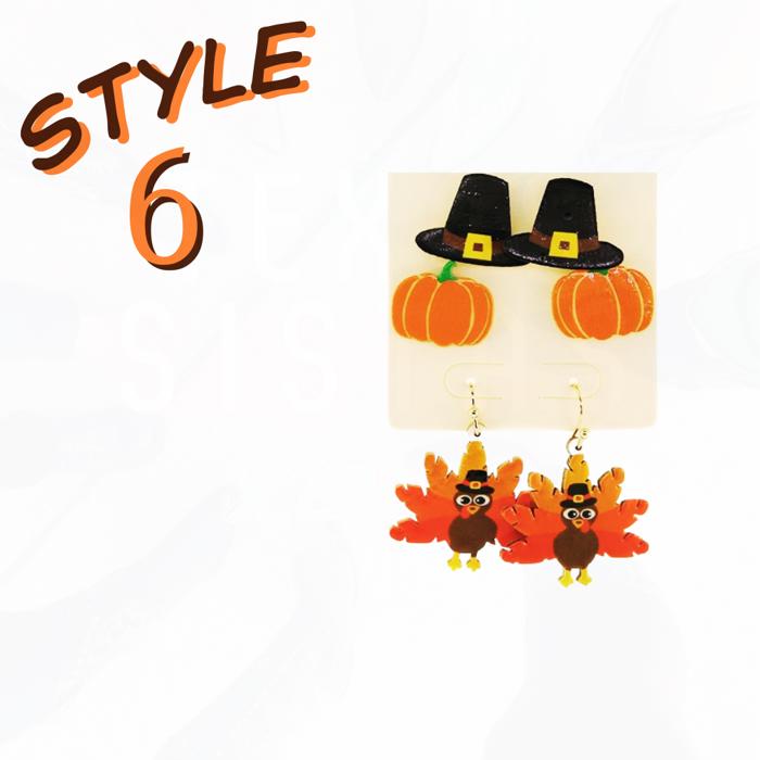 Happy Thanksgiving  Turkey Day Fall Earrings