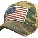  American Flag Camo Trucker Hat