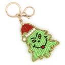  Christmas Green Monster Seed Bead Bag Charm Keychain