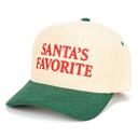  CHRISTMAS C.C Santa's Favorite Embroidered Corduroy Hat GREEN