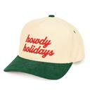  CHRISTMAS C.C Howdy Holidays Embroidered Corduroy Hat Green 