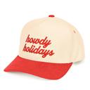  CHRISTMAS C.C Howdy Holidays Embroidered Corduroy Hat Red