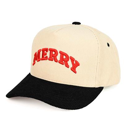 CHRISTMAS C.C MERRY Corduroy Hat Black