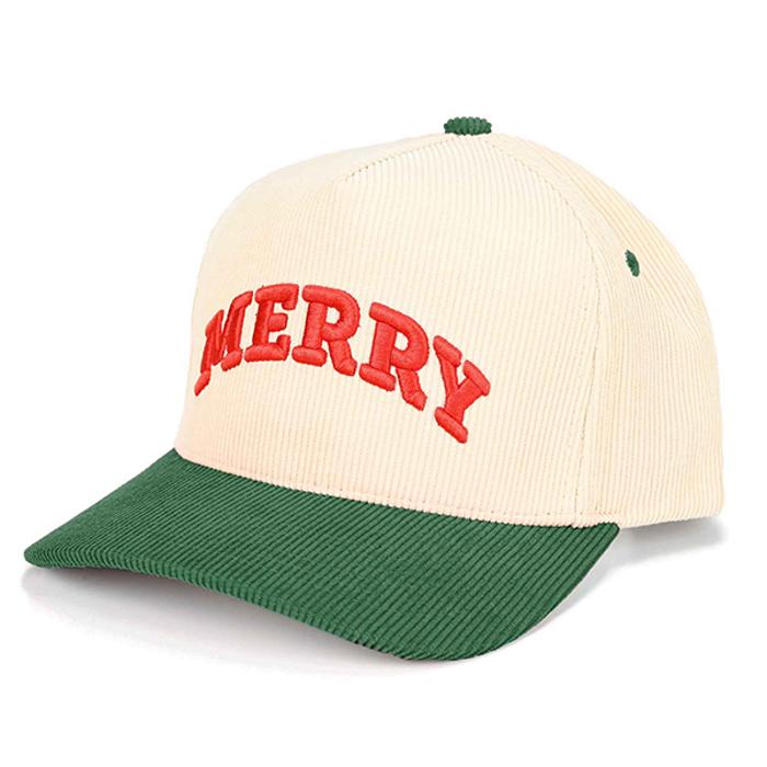CHRISTMAS C.C MERRY Corduroy Hat Green
