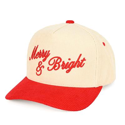 CHRISTMAS C.C Merry & Bright Corduroy Hat Red