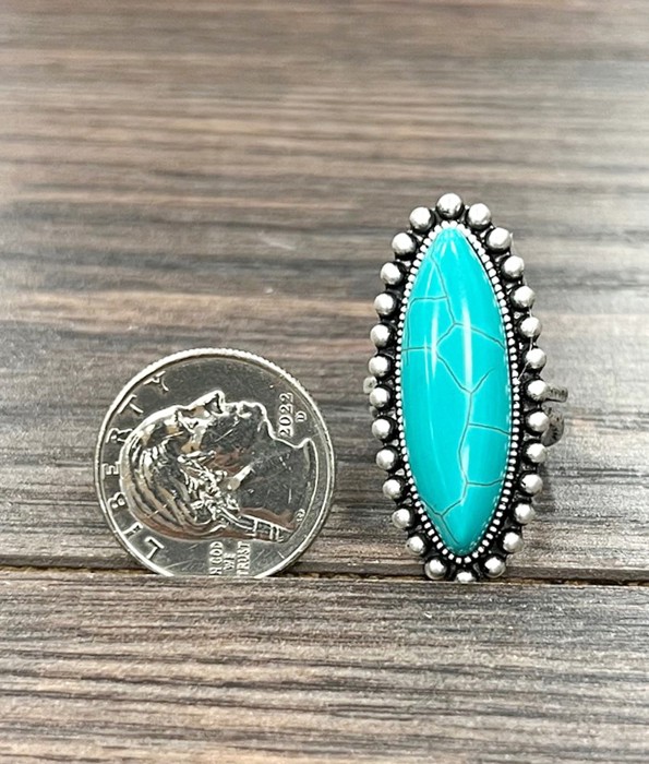 Navajo Turquoise Oval Stone Cuff Ring