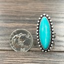  Navajo Turquoise Oval Stone Cuff Ring