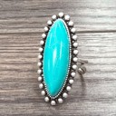  Navajo Turquoise Oval Stone Cuff Ring
