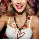  Leopard HEARTS Charm Adjustable Scarf Necklace Bling Heart