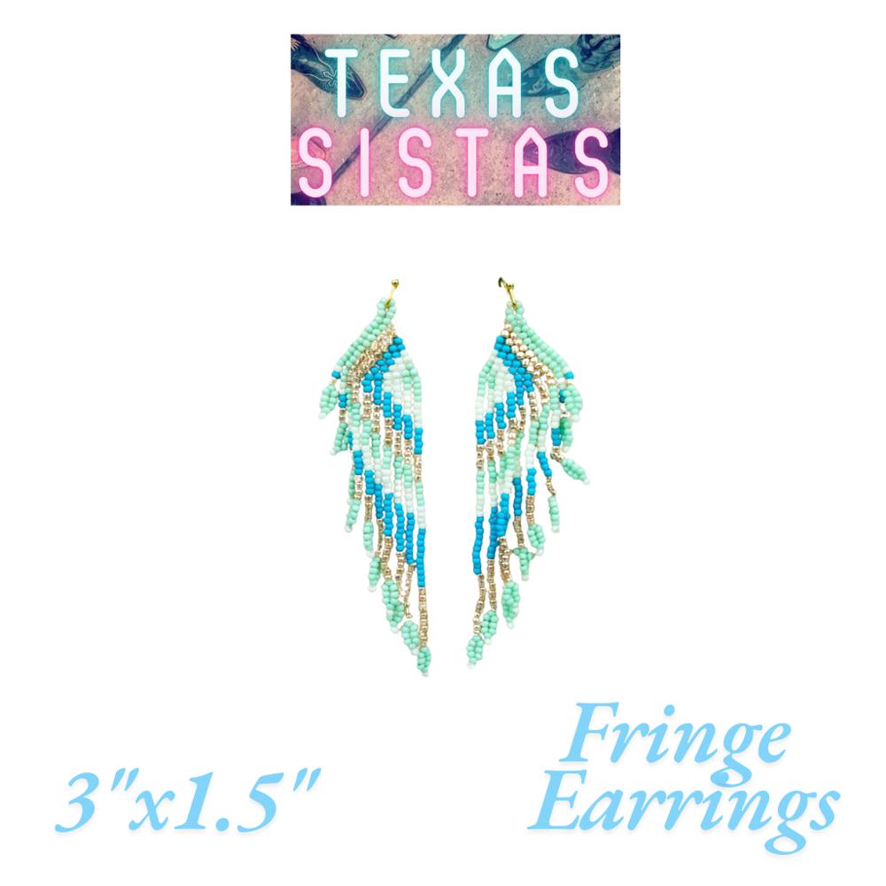 Seed Bead Fringe Earrings - 2 Styles - Free Shipping