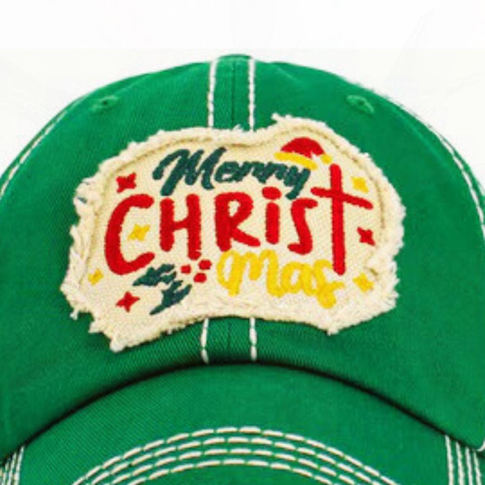 Merry CHRISTmas Hats - Red or Green