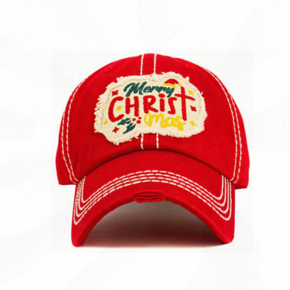 Merry CHRISTmas Hats - Red or Green