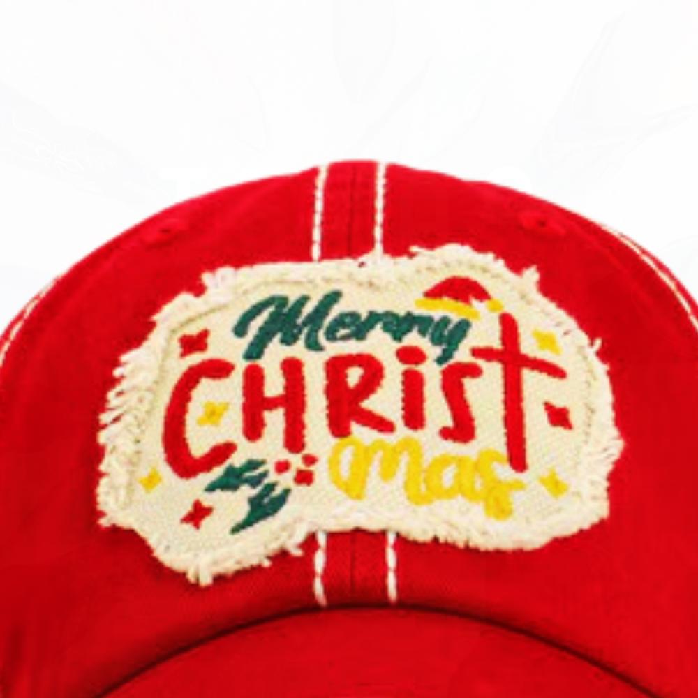 Merry CHRISTmas Hats - Red or Green