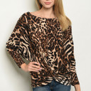  Super Cute Leopard Twist Top