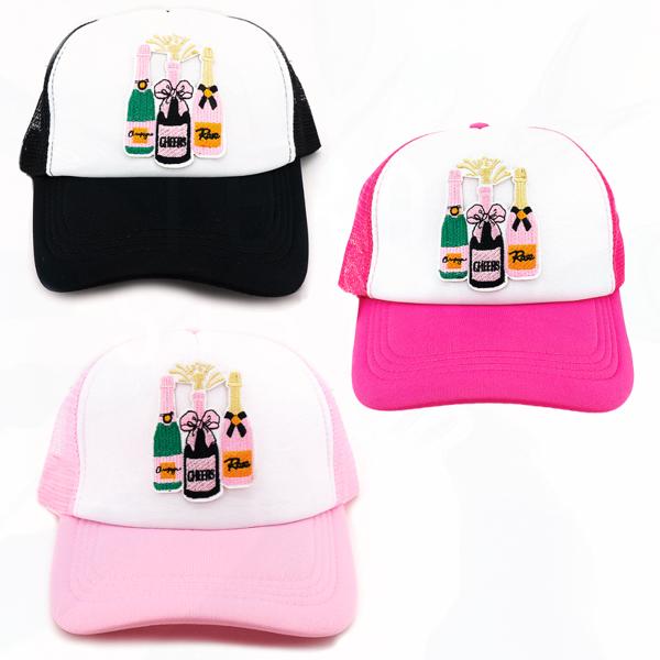 NEW YEARS EVE CHEERS CHAMPAGNE PARTY TRUCKER HATS