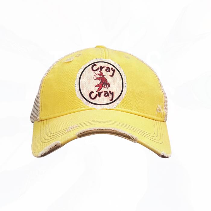 CRAY CRAY Crawfish & Mardis Gras Season Trucker Hats - Many Colors
