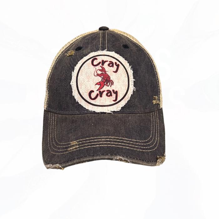CRAY CRAY Crawfish & Mardis Gras Season Trucker Hats - Many Colors