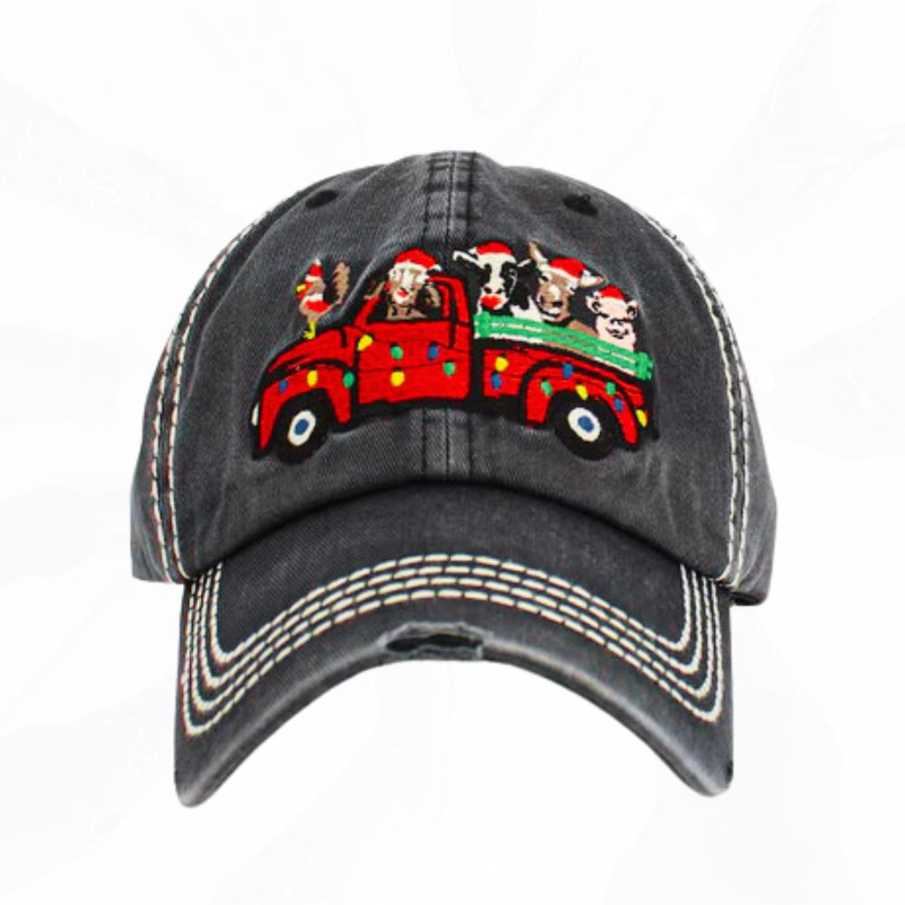 CHRISTMAS SANTA FARM TRUCK HATS - FREE SHIPPING