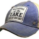  WHAT HAPPENS at the LAKE STAYS AT THE LAKE TRUCKER HAT