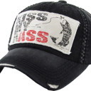 BLACK KISS MY BASS Hats