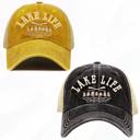  LAKE LIFE TRUCKER HATS - MUSTARD OR BLACK - FREE SHIPPING