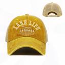  LAKE LIFE TRUCKER HATS - MUSTARD OR BLACK - FREE SHIPPING