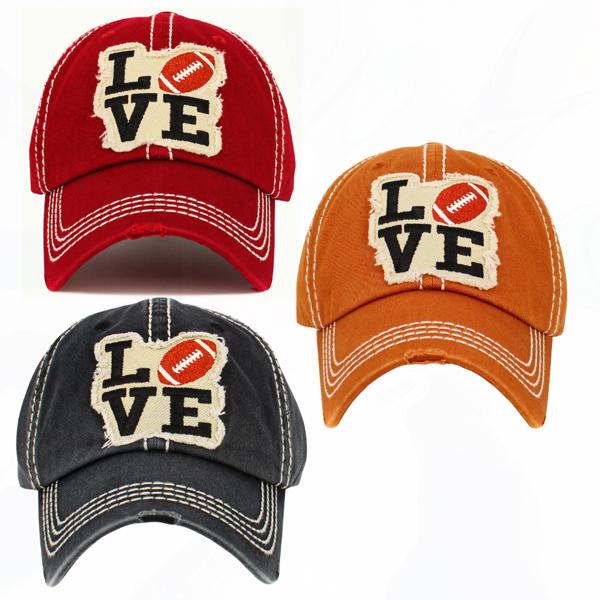 FOOTBALL LOVE PATCH HATS