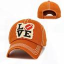 ORANGE FOOTBALL LOVE PATCH HATS